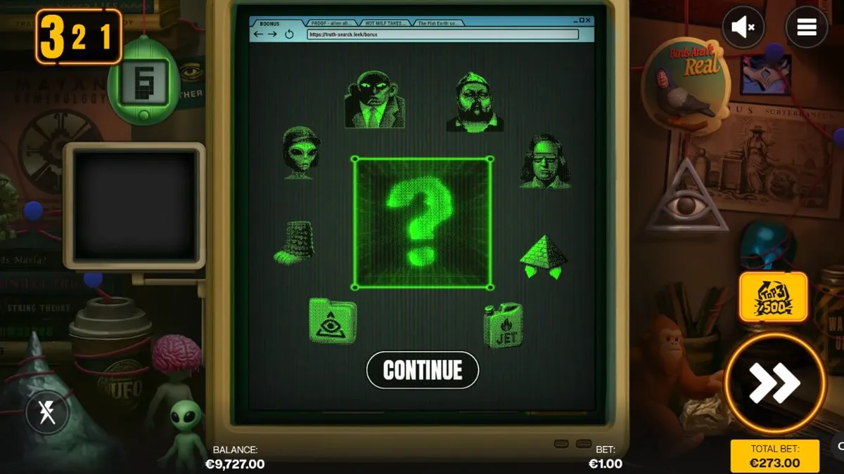Slot Truth oleh Shady Lady dengan tema konspirasi dan bunker retro